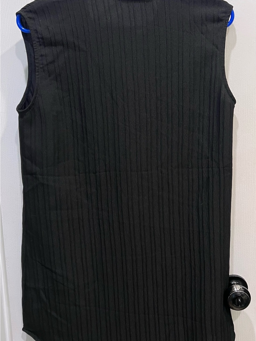 Cupshe Sleeveless Button-Front Black Ribbed Tunic Top - Picture 6 of 7